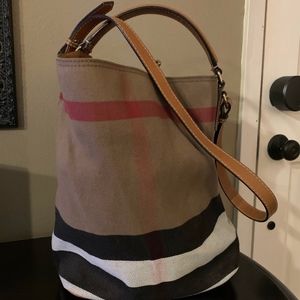 Burberry Round Canvas Tote
